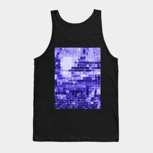 Twinkle Indigo Disco Ball Pattern Tank Top